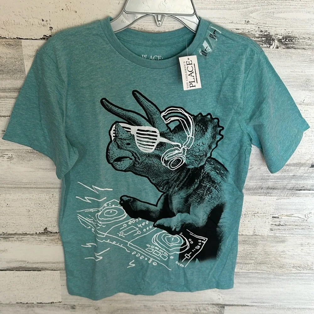 The Children’s Place Dinosaur Shirt Size L NEW